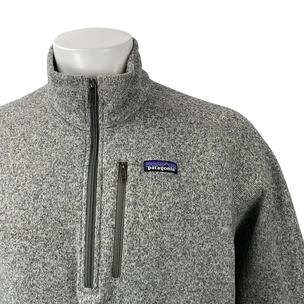 Patagonia Better Mens Gray Fleece Long Sleeve High Neck Sweatshirt Sweater Top L